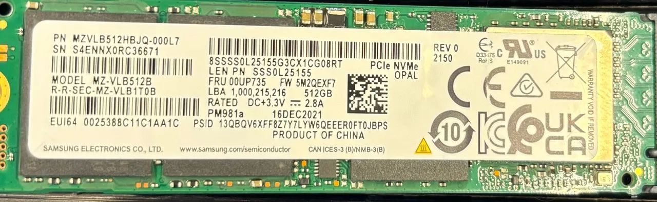 Samsung PM981a 512GB NVMe SSD 本体 SSD M.2 NVMe Samsung PM981a 512GB - Alta Velocidade para Notebook