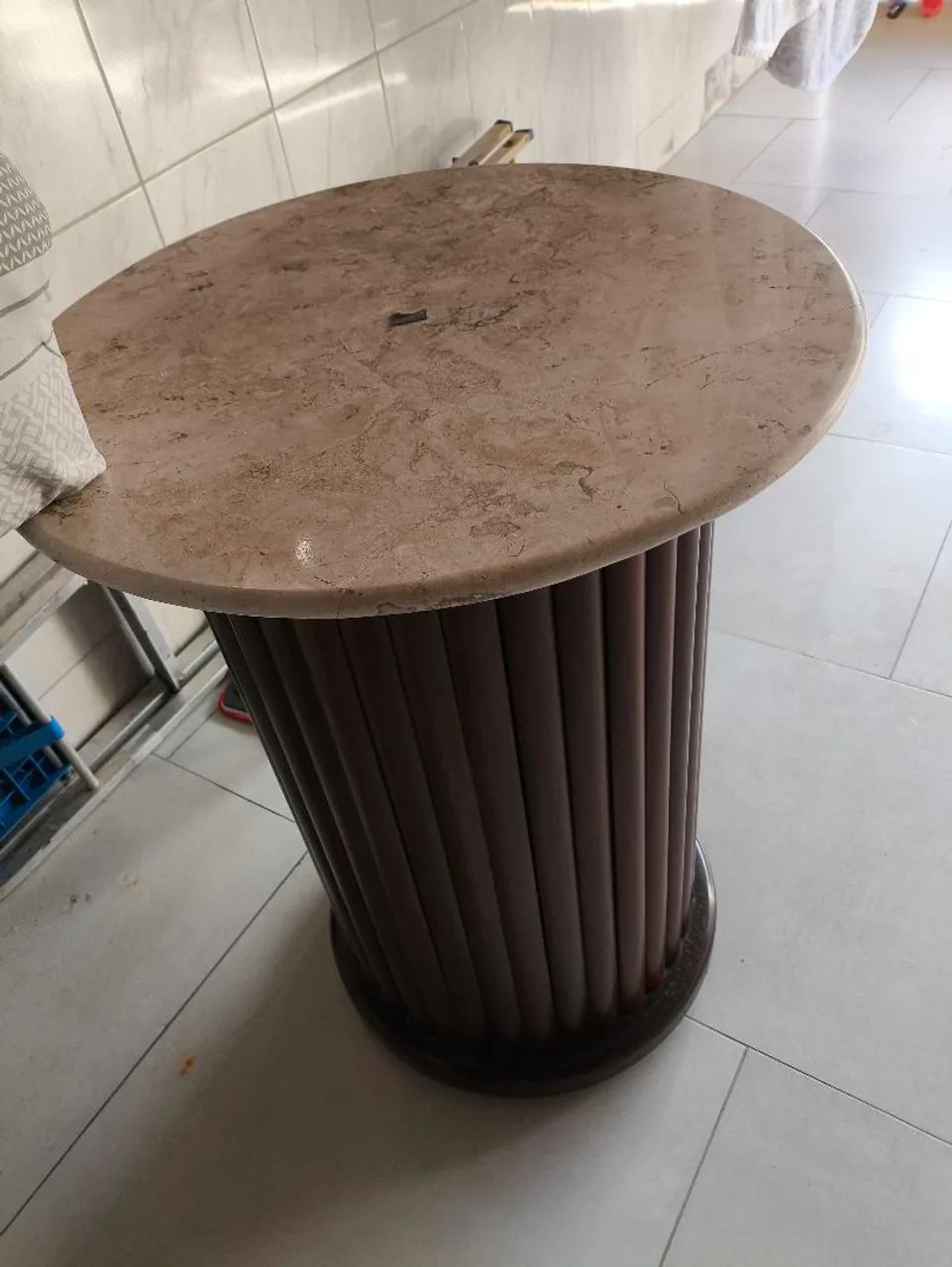 Mesa de vidro redonda