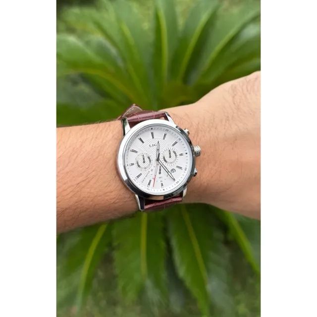 Relógio Masculino LIGE Original | Pulseira Couro Legítimo e Texturizado, versão com Resist