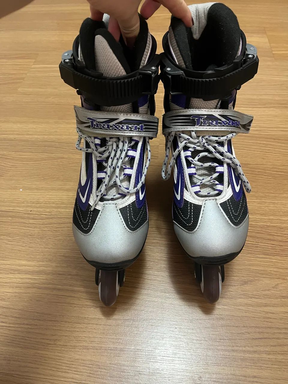 Patins Traxart Roxo 37 + kit de proteção  - Foto 2