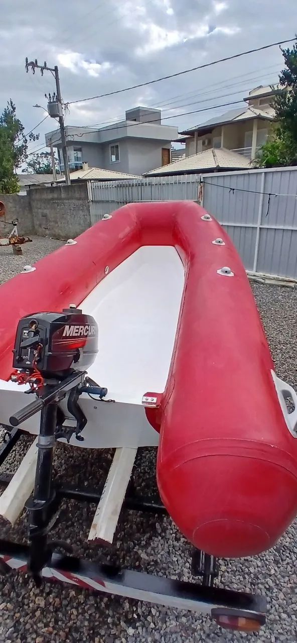 Bote inflável com motor e carreta - Foto 4