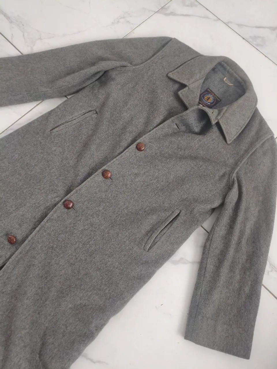 Sobretudo plus size cinza 