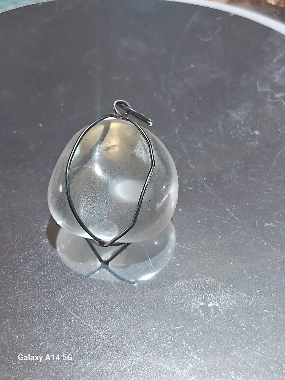 Pingente de Quartzo Branco com estrutura de prata. Feito a mão.  - Foto 3