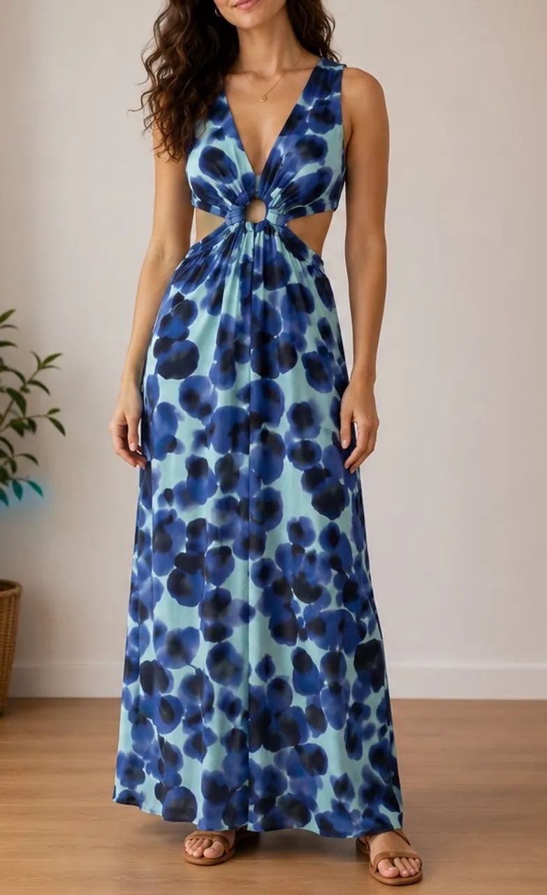 Vestido Tons de Azul ANIMALE 