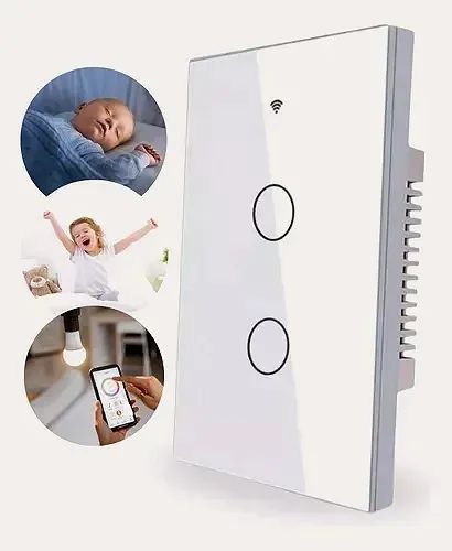 Interruptor Inteligente Touch 2 Botões Wi-Fi Alexa - Disponível para entrega imediata