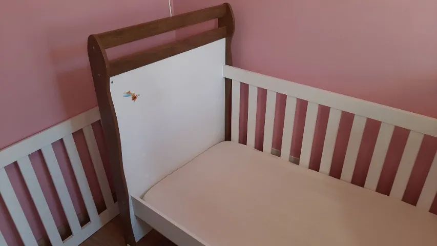 Berço Americano Mirelle Branco/Amadeirado - Foto 5