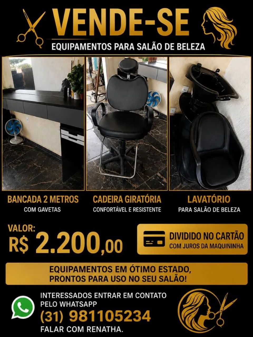 Móveis de salão de beleza 