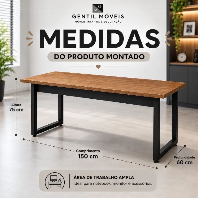 mesa de escritório escrivaninha industrial - Foto 2