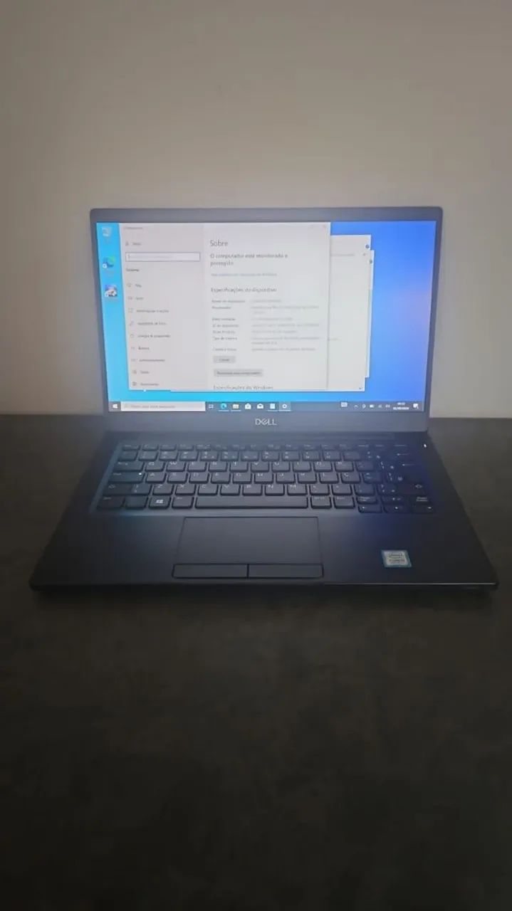 Notebook Dell i5 de oitava geração touch, 16gb de memória, hd ssd 256gb. 