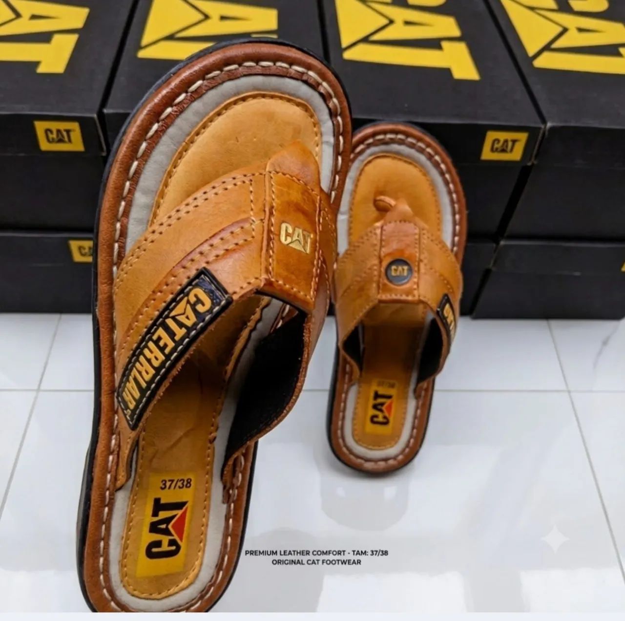 Chinelo Masculino Couro 
