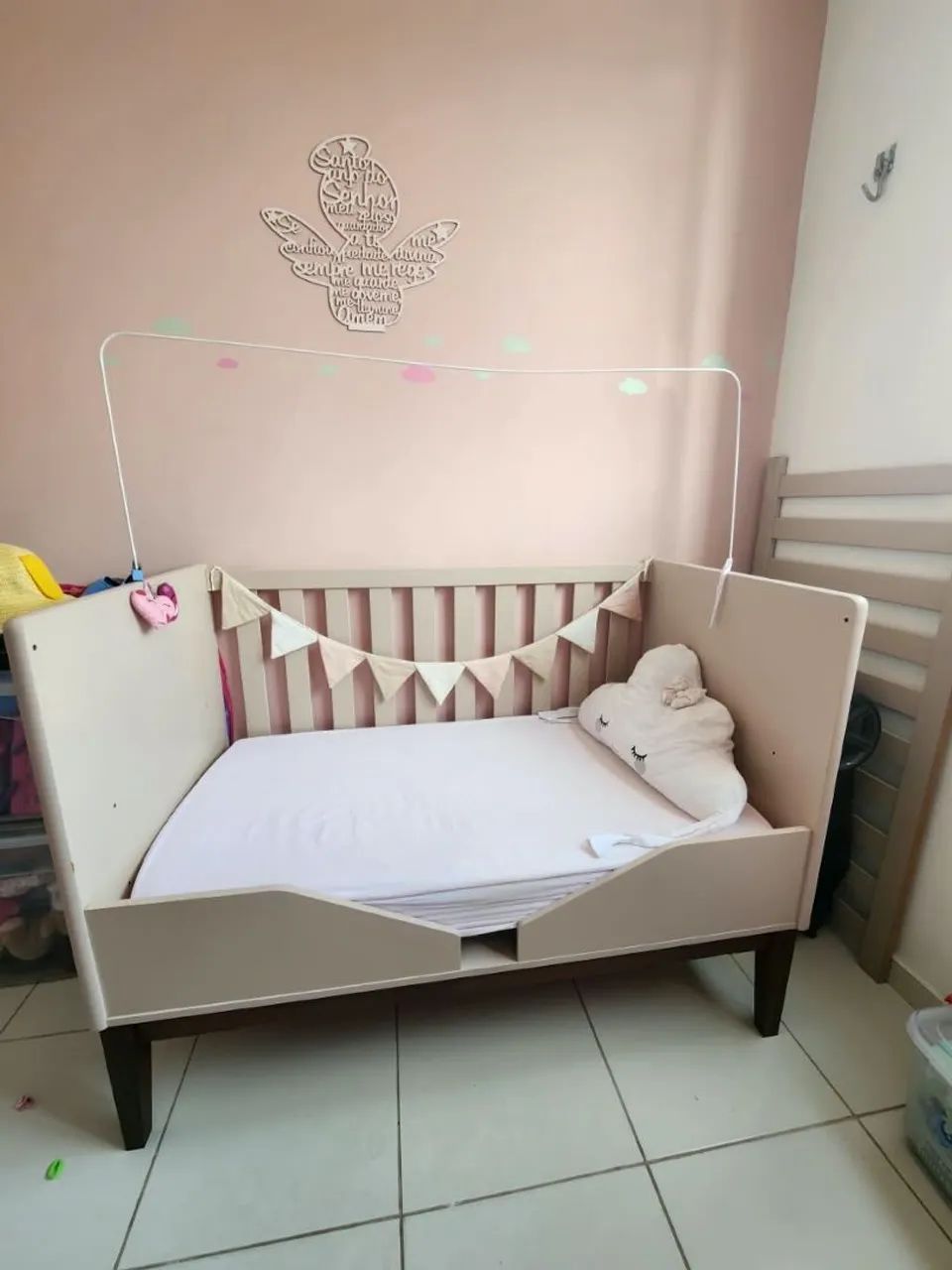Berço/Cama Rosê + Colchão - Foto 2