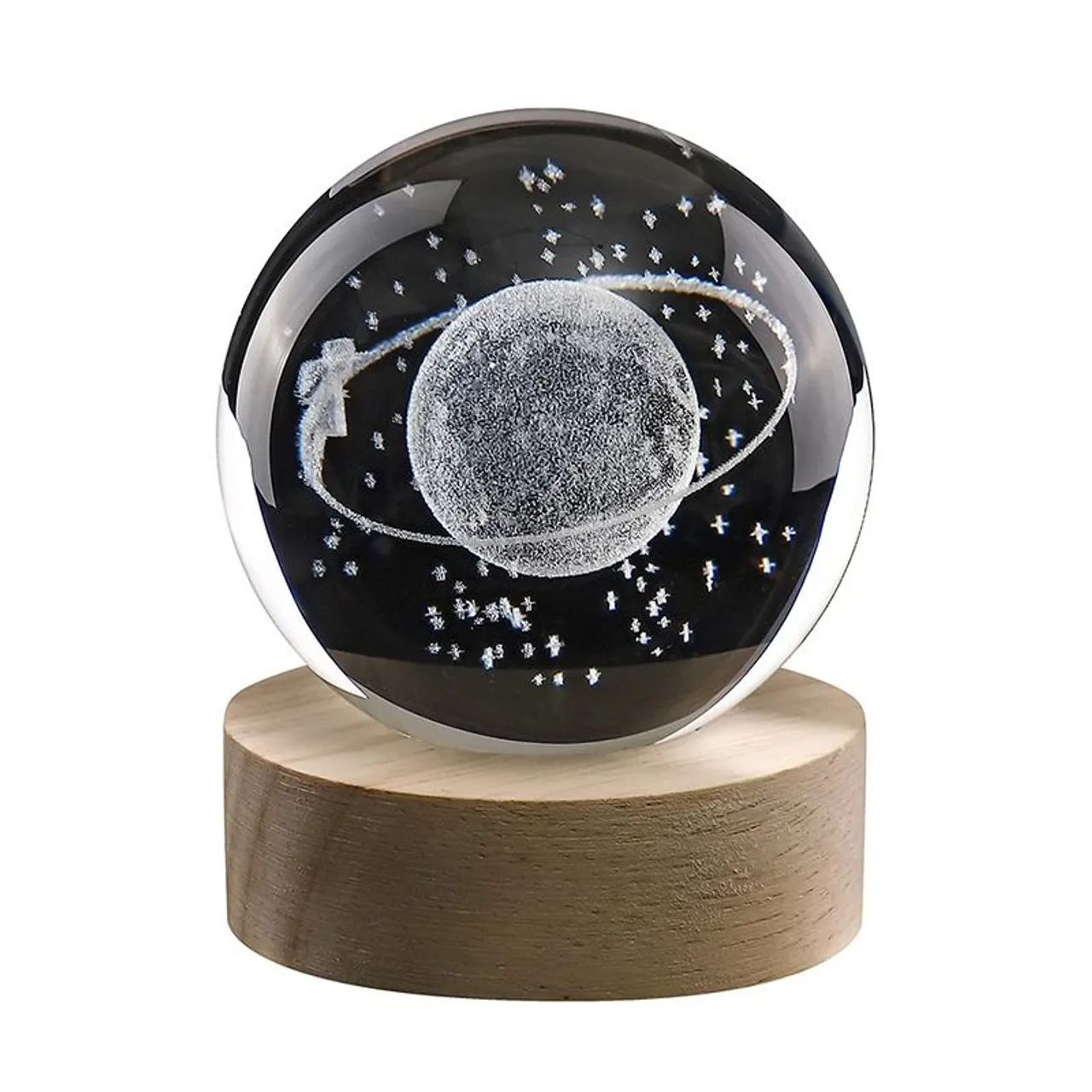 Bola de Cristal 3D com Base LED Giratória - Decoração Premium - Foto 3