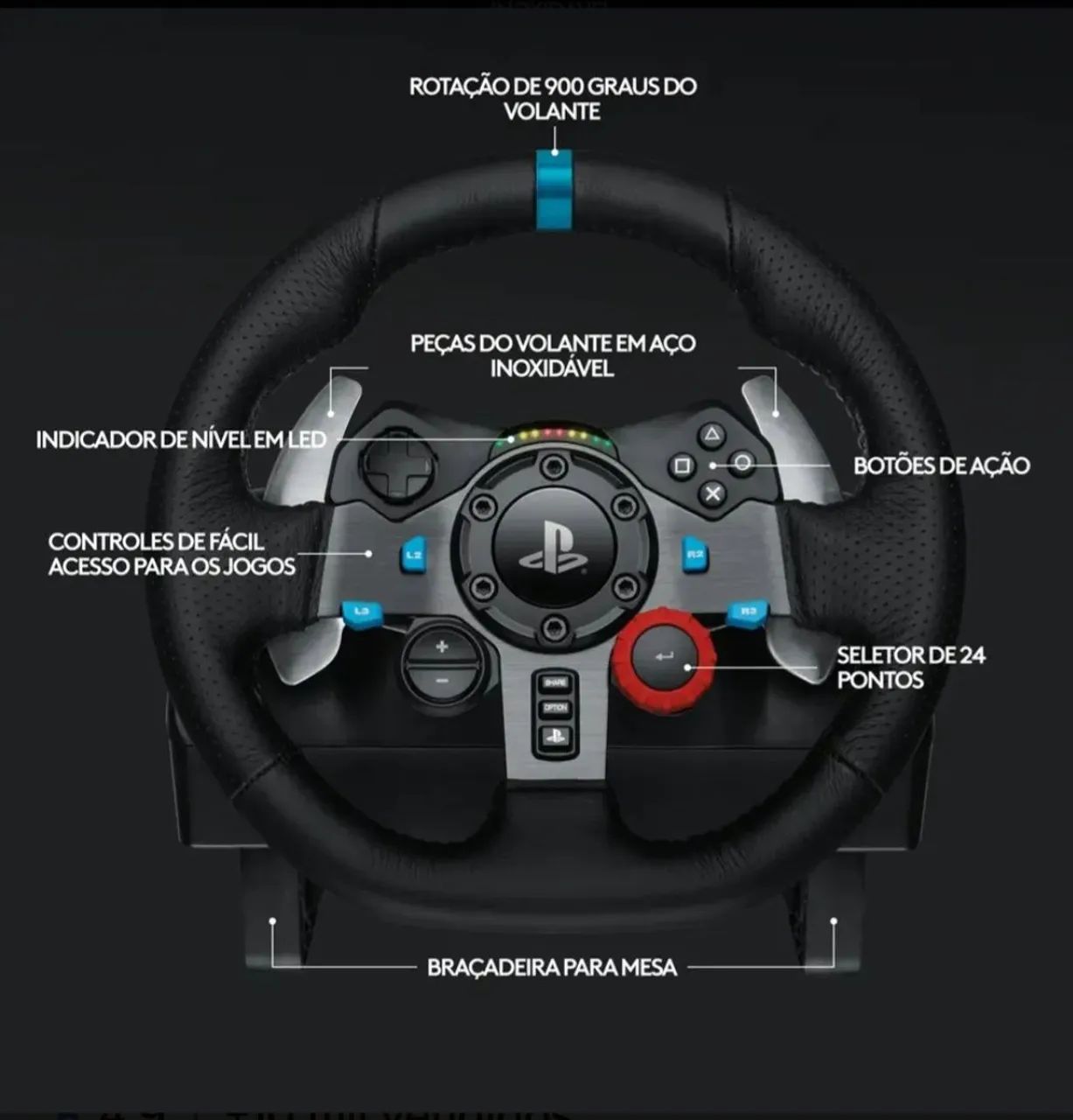 Volante Logitech G29 - pouco uso e na caixa - Foto 2