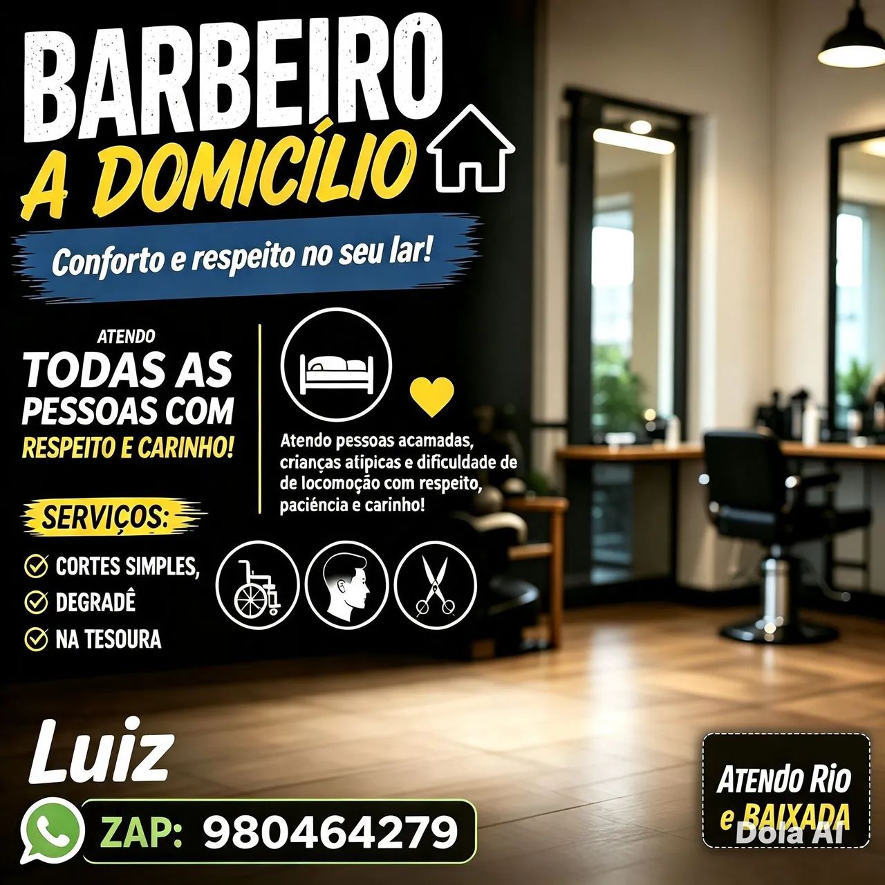 Barbeiro a domicílio 