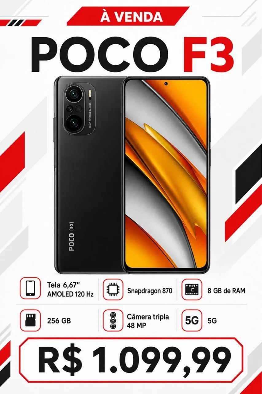 Xiaomi　Poco F3 Poço F3 256GB - Celulares e Smartphones - Liberdade, Salvador