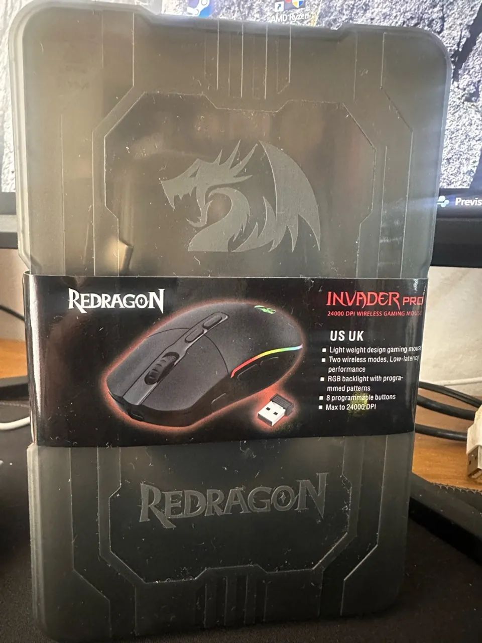 Mouse invader pro preto 