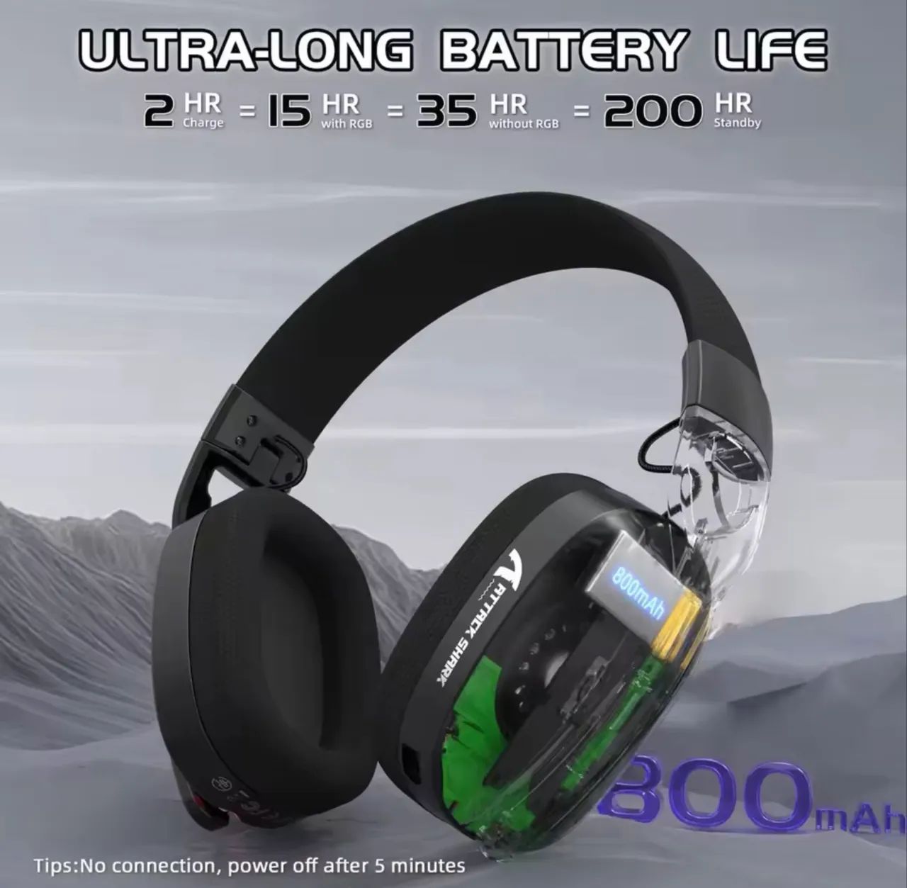 Headset Attack Shark L90 sem fio. @importech_084 - Foto 3