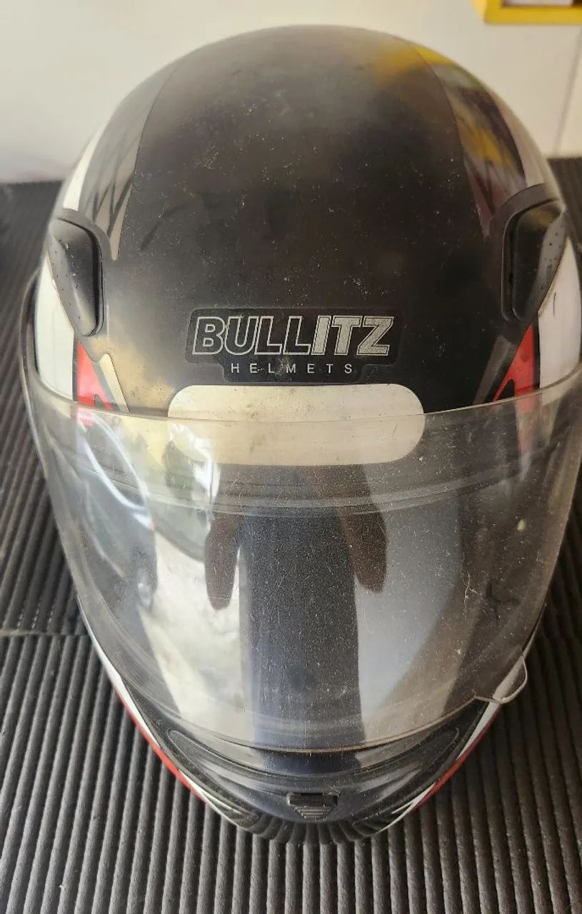 Capacete Bullit Modelo Robocop Nº 60 - Preto/Vermelho