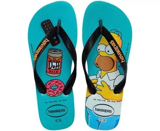 Chinelos Havaianas Simpsons Azul Tradicional