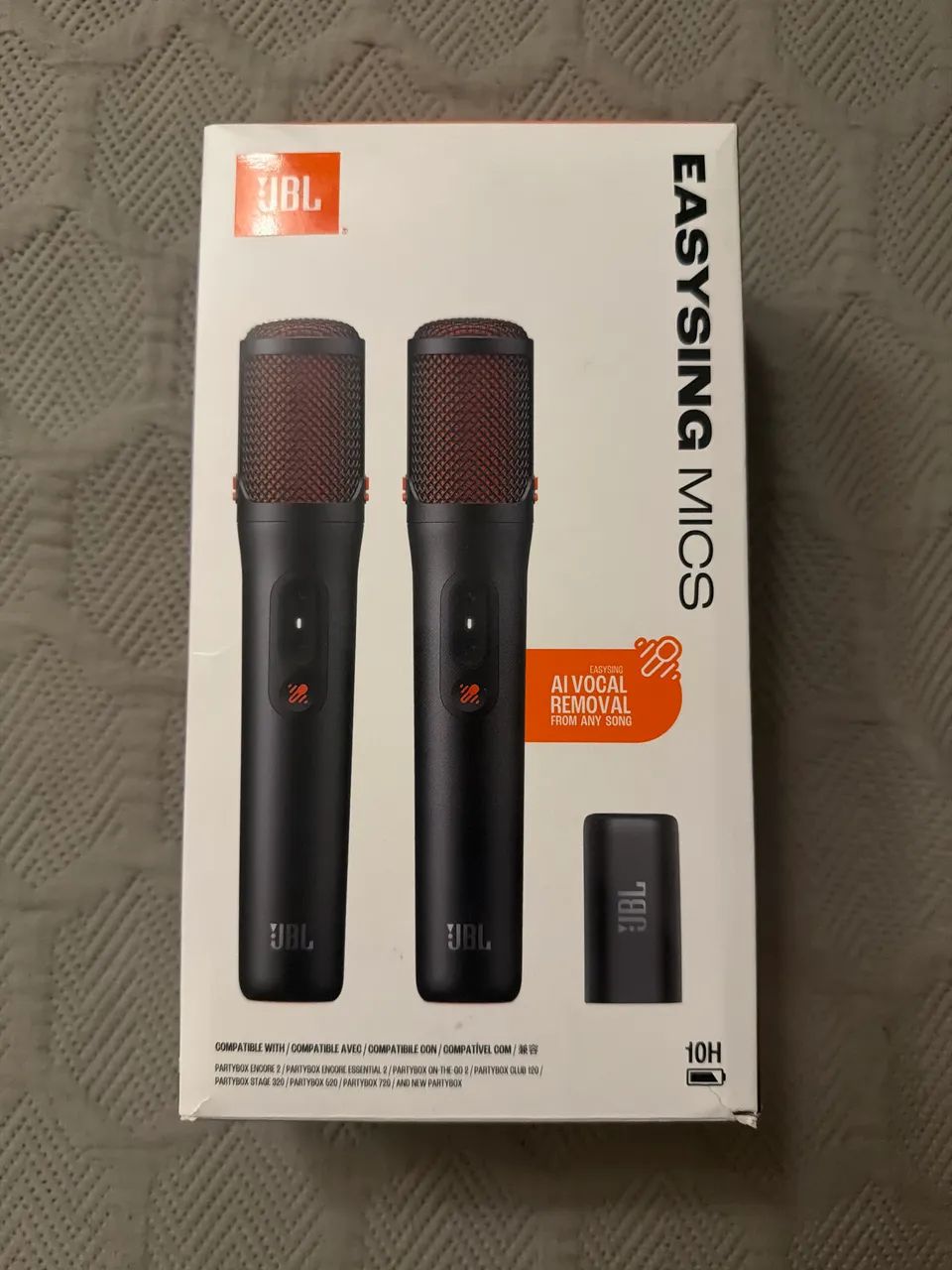 2 Microfones Easysing Mics Sem Fio Jbl Preto - Foto 2