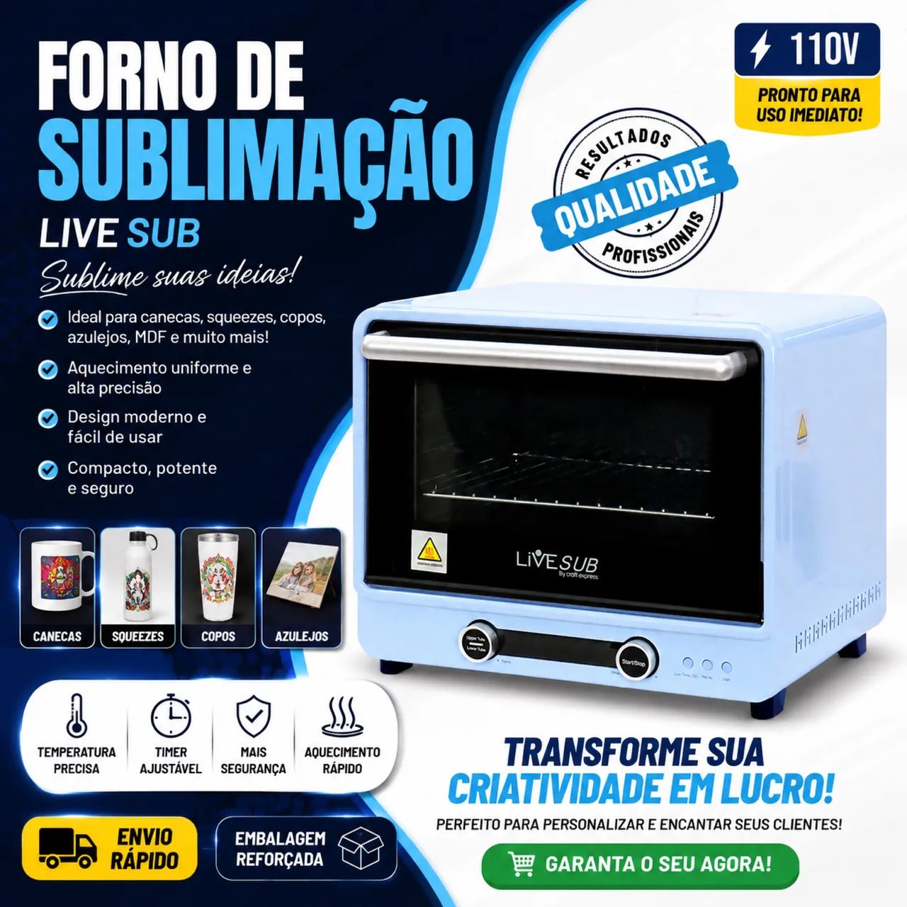 Forno de sublimação 