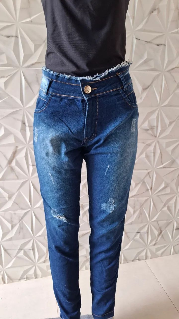 Calça jeans escuro 38/40 feminina