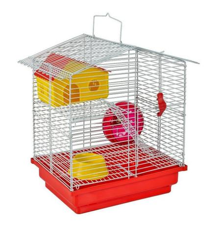 Gaiola Completa Para Hamster. 2 Andares Com Comedouro, Rodinha E Casinha. Pintura Epóxi