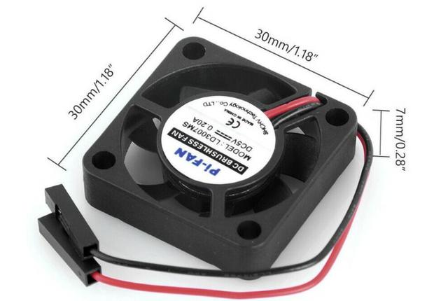 COD-CP345 Refrigeração Dc 30x30x7mmCpu Cooler Para Raspberry Pi 3 B + Pi 3 Pi 2 - Foto 2