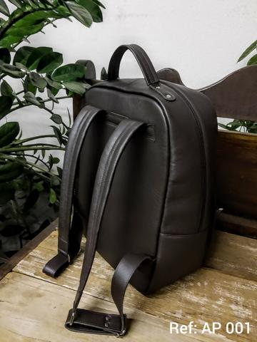Mochila de couro legítimo masculina - Foto 2