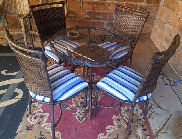 Conjunto de mesa de fibra sintética