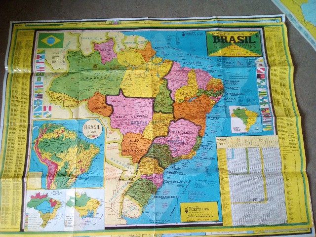 3 mapas antigos brasil, florianopolis SC