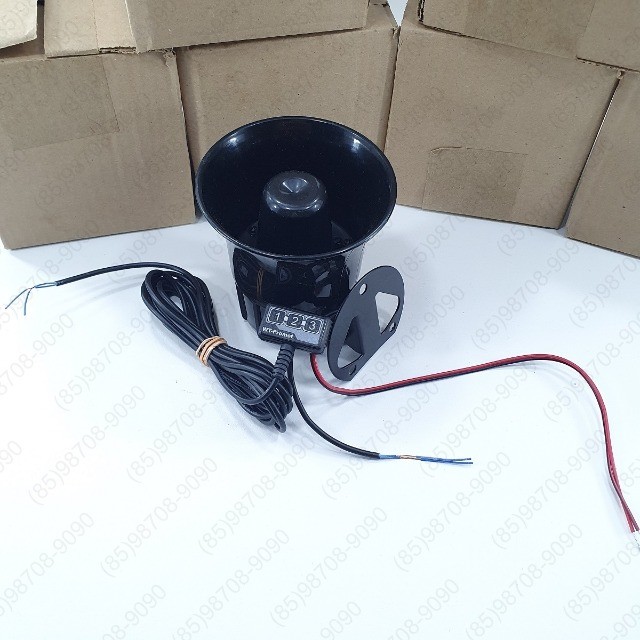 Sirene Guarda Vigia Moto Policia Eletrônica Alta 120db 12v - Foto 6