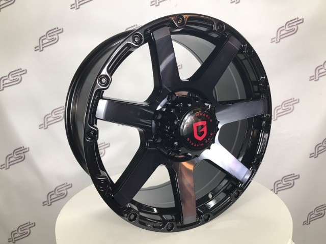 Rodas Gisa Stronda Preto Diamantado Fumê 8x165 - 20x9  dodge ram