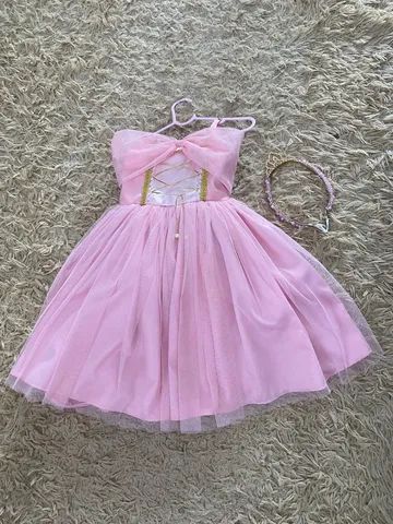 Vestido Infantil Princesa Aurora - Bela Adormecida