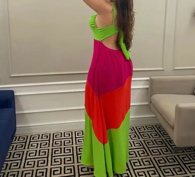 VESTIDO LONGO COLORIDO  - Foto 2