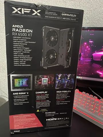 Amd Placa de video de pc Rx 6500 xt quick 210 4gb - Foto 2