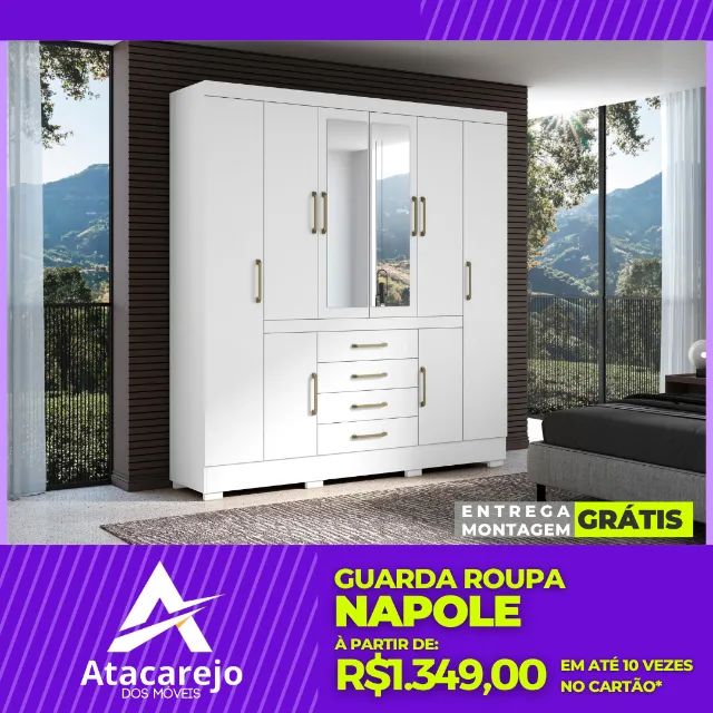 Guarda Roupa Casal Entrega e Montagem Grátis