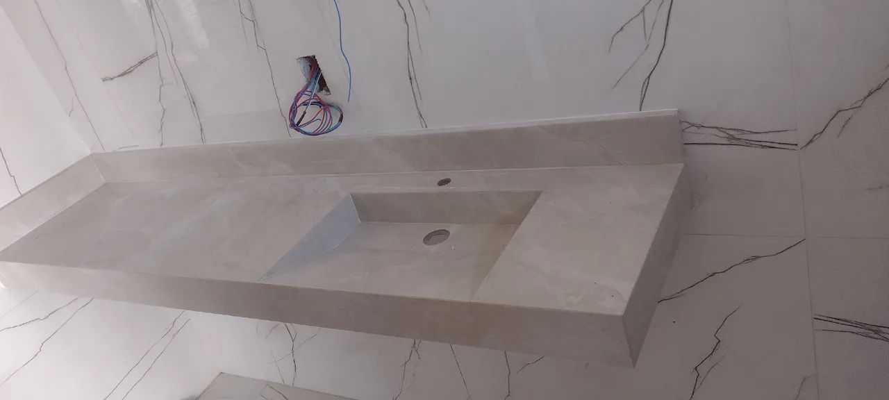 Pia em porcelanato para banheiro  - Foto 2