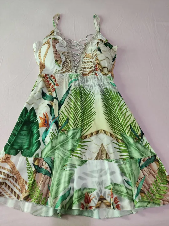 Vestido Curto Babado Estampado Floral Boho Sexy