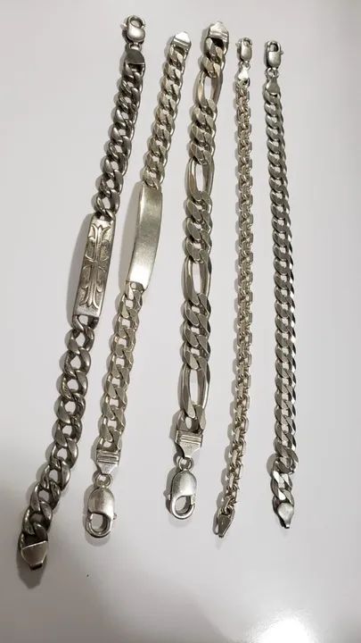 Pulseiras  de prata de lei 925   - Foto 2