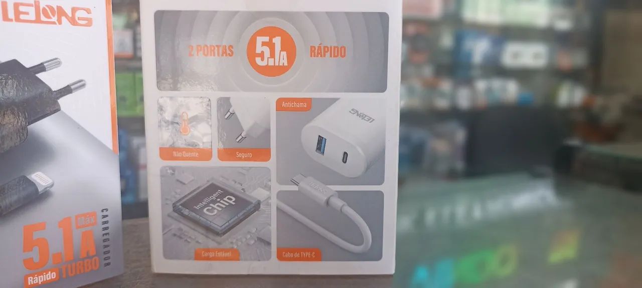 Carregador lelong IOS e Android (Distribuidora JK Eletrônicos, Honestidade e Qualidade) - Foto 3