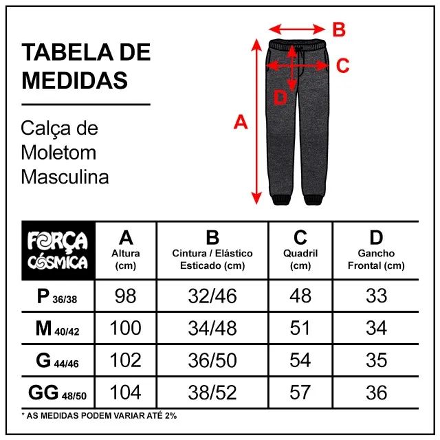 Kit 2 Calças de Moletom Peluciado Masculino