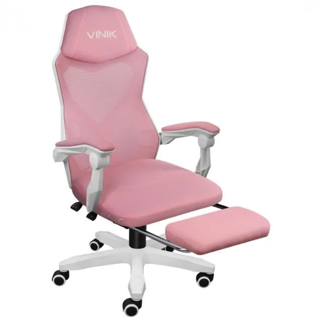 Cadeira Gamer Vinik Rocket Pink/White - WZetta