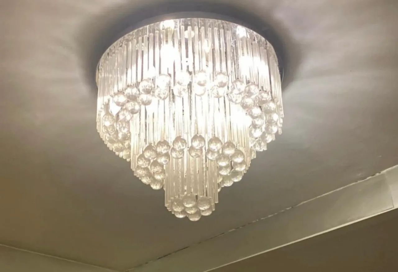 Lustre Moderno de Cristal para Sala de Jantar