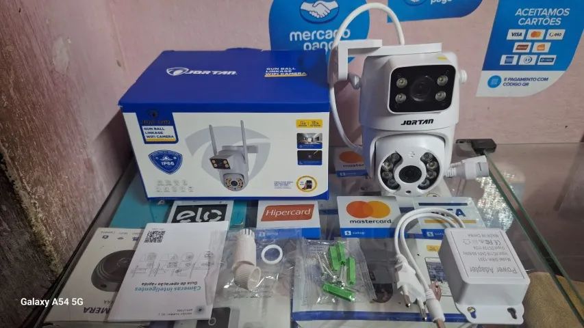 Câmera Externa 2 Lentes Wi-fi 360° Acesso Remoto Via Aplicativo no Celular - Foto 5