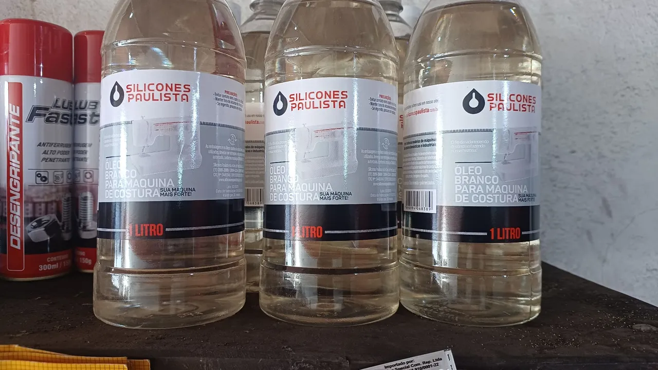 Óleo Branco para Máquina de Costura 1 Litro