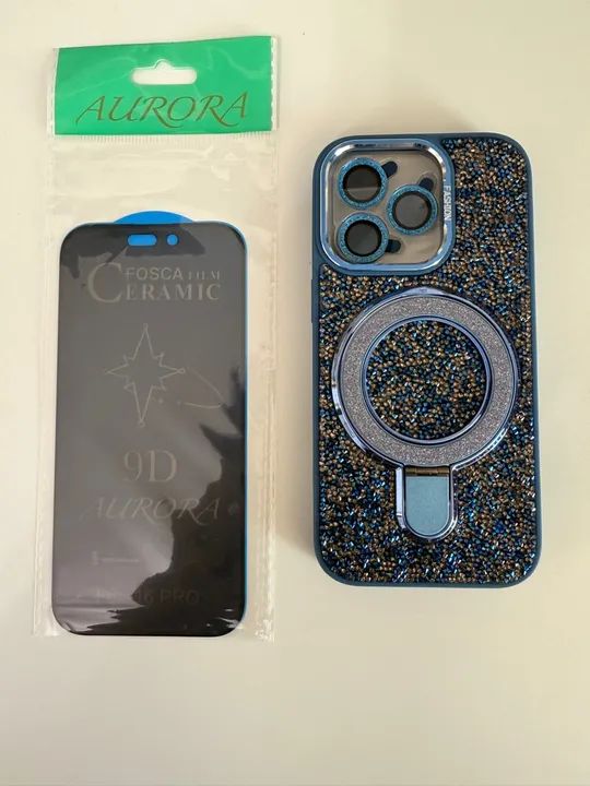 Capinha para iPhone 16 pro + película de cerâmica 