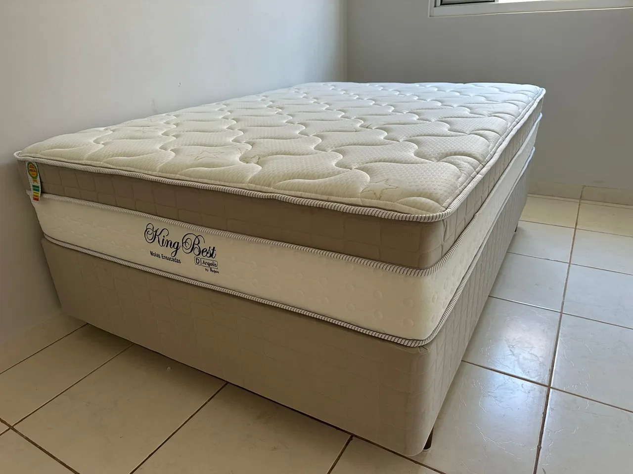 Cama casal anjos molas ensacadas novo garantia qualidade