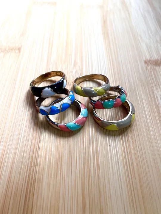 6 Anéis coloridos NOVO 