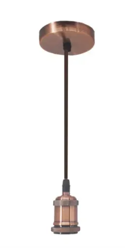 Pendente De Metal 1m E27 Cobre - Mgc